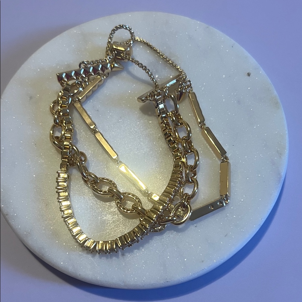 Chic Gold Bracelet Trio